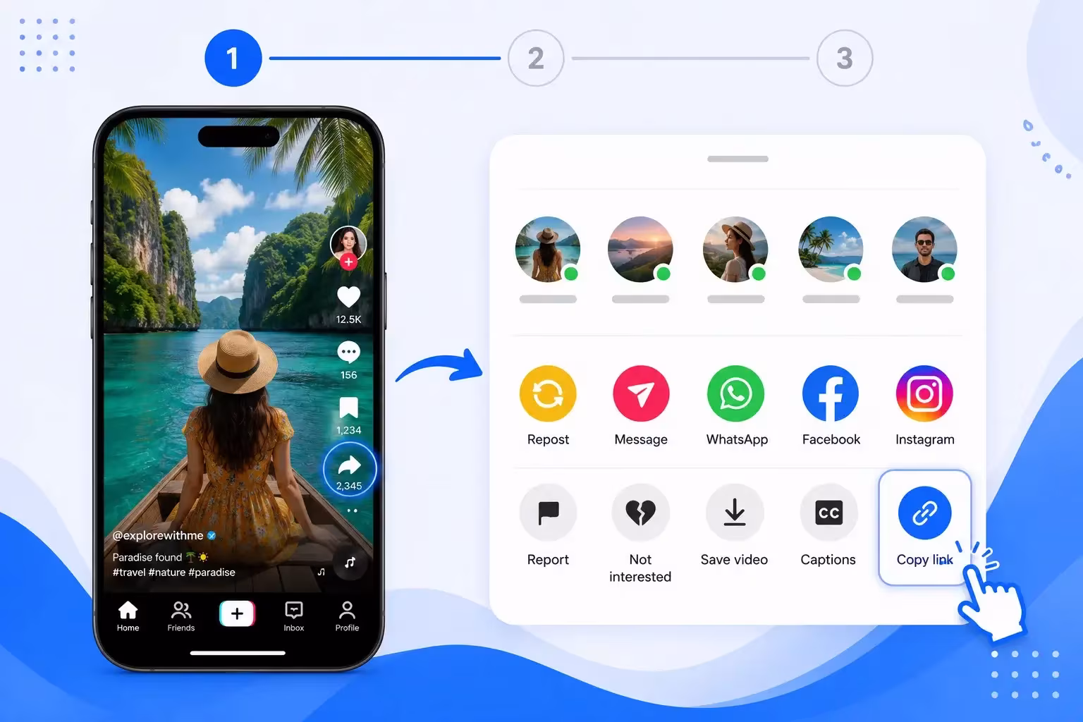 Copy a TikTok photo or slideshow link